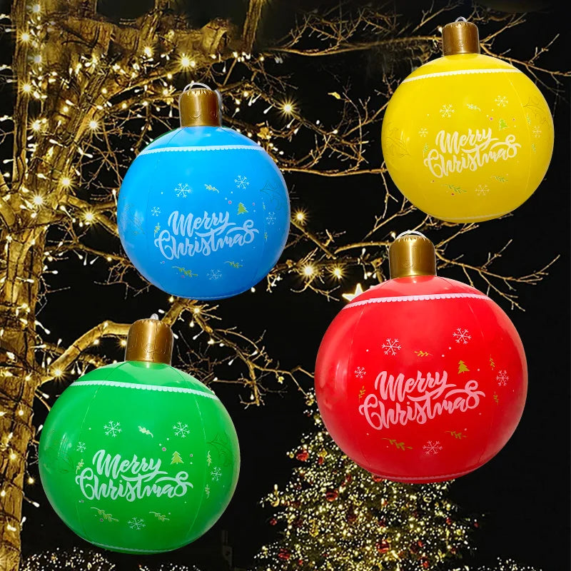 2024 Best Selling PVC Inflatable Indoor/Outdoor Christmas Ornament Ball Holiday Gift for Tree Decorations