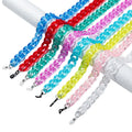 Colorful Candy Color Plastics Synthetic Transparent Jade Bead  Eyewear Accessories for Diy Jewelry Making Color Glasses Necklace
