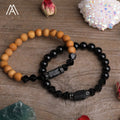 Black Tourmaline Beads Men Jewelry Agate Trendy Gifts