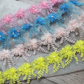 Direct Sales Reasonable Price  White Bride Lace 3D Chiffon Accessories Fabric Decorative Flowers for Dance Clothing XF13