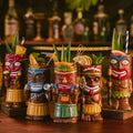 Vintage 3D Ceramic Tiki Cup Creative Novelty Hawaiian Tiki Mug Ornament for Bar Christmas Wine & Cocktail Special