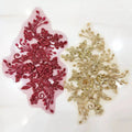 Handmade Multi Color Beads Flowers Embroidery Lace Applique for DIY Clothing Dress Accessories