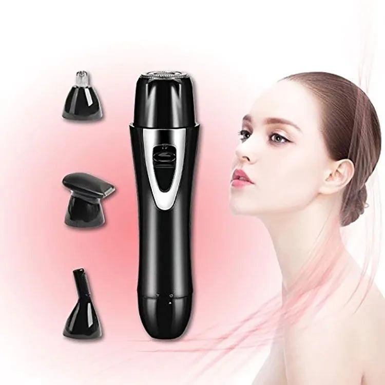 4-in-1 Electric Facial Hair Remover & Eyebrow Trimmer Epilator Shaver