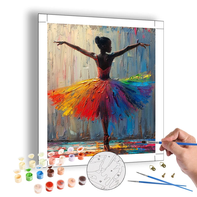 DIY Painting by Numbers Art Ballet 3d Paint by Number Adult African Girls Paintings by Numbers Wholesale