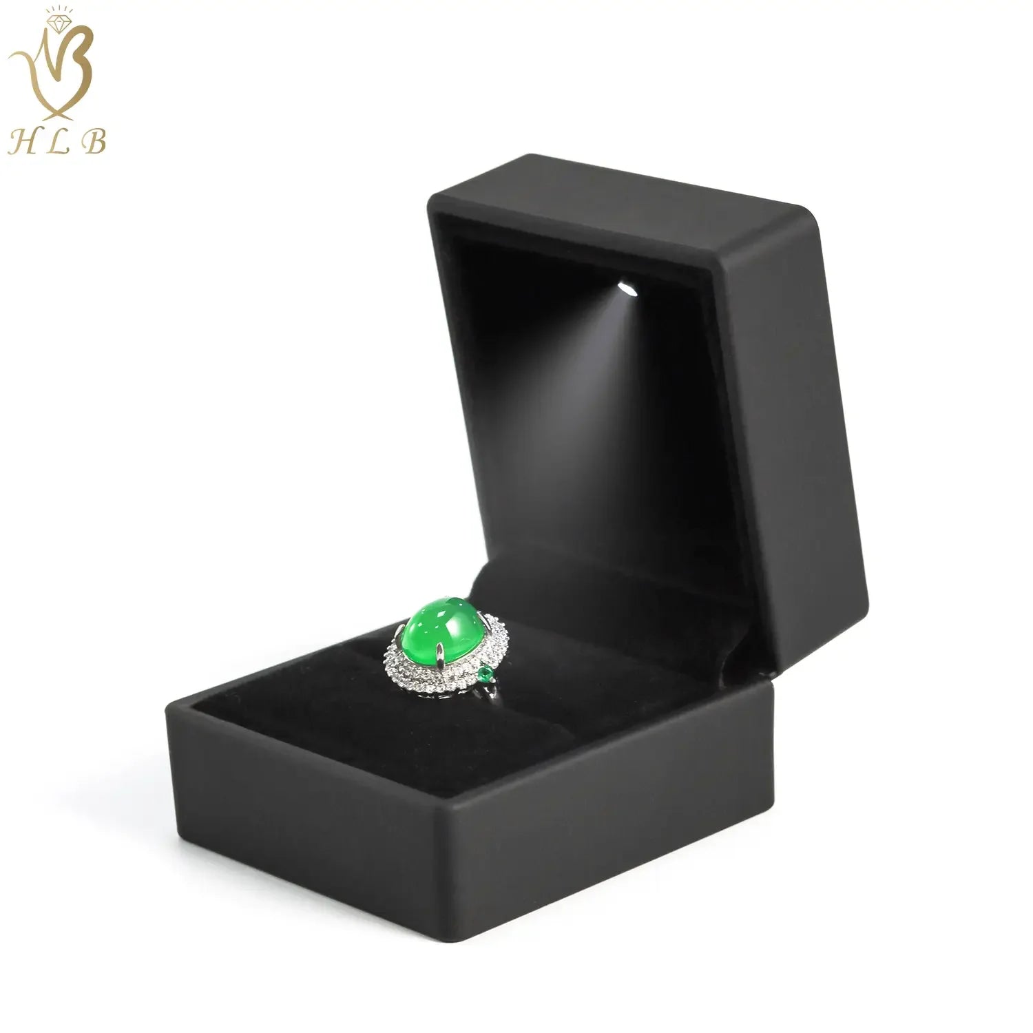 Custom logo Ring Box Led Light Jewelry Display Box Jewellery Packaging Engagement Ring Box Packaging for Small Business