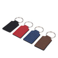 Custom Design Printed Engraved Name Classic Black Durable Promotional Gift Leather Keychain Laser Blank