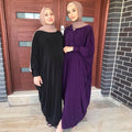 MOTIVE FORCE 2024 Islamic Dress V-neck Lapel Loose Button Over Size Abaya Muslim Design Long-sleeved Woman Muslim Dresses Dubai
