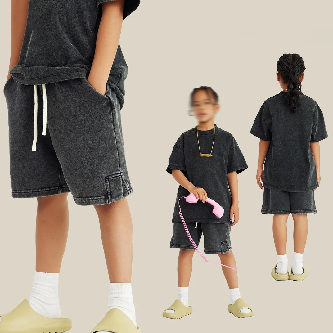 New Kids Shorts Clothing High Quality Heavy Cotton Street Wear Boy Shorts for Daily