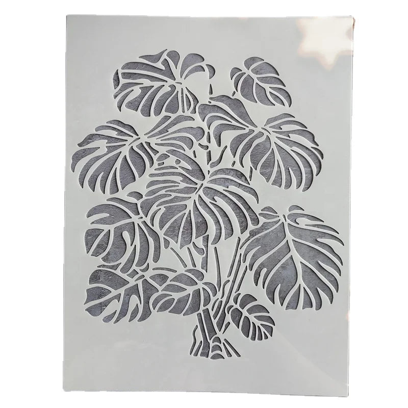 Large Plant Stencil Reusable Monstera Stencils for Painting on Wood Canvas Paper Fabric Wall Furniture DIY Template