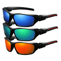 Luxury Designer Polarized UV400 Sunglasses Men Fashion Vintage Lightweight Anti-Wind PC Frame Outdoor Cycling Goggles