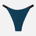 ODM/OEM Tanga Sin Costuras Para Mujer Ice Silk Seamless T-Back G-String Thongs Underwear Low-Rise Solid Pattern Plain Dyed