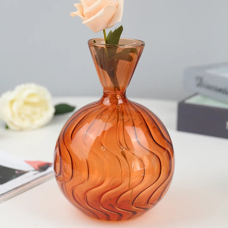 Custom Handmade Special-Shaped Glass Flower Vases for Home Decor for Wedding Occasions