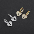 Veromca New Arrivals Wholesale Hip Hop Rap DIY Heartbreak Earrings Jewelry Zircon Men's Earrings