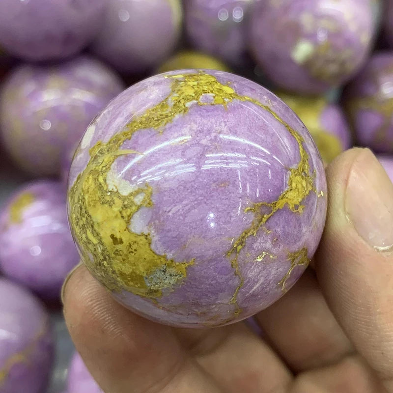Wholesale Natural High Quality Polished Phosphosiderite Sphere Ball Healing Crystal for Feng Shui Home Decoration