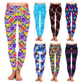 Good Quality Wholesale Abstract Printed Leggings 92% Polyester 8% Spandex Double Brushed Milk Silk Women Leggings