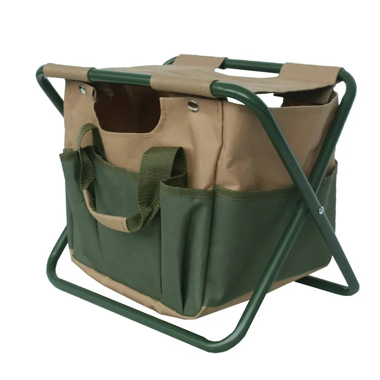 SNEDA Outdoor Foldable Fishing Stool Dual-purpose Garden Tool Bag Stool Garden Tool Bag
