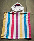 Microfiber Kids Hooded Poncho Beach Bath Shark Printed Children's Hoodie Towel