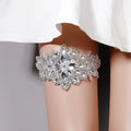 Wholesale Fashion Bride Wide White Lace Rhinestone Leg Chain for Wedding Party Elastic Thigh Ring Women Jewelry Supplier