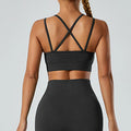Custom Logo Spandex Gym Fitness Top Womens Sexy Cross Back Yoga Sports Bras for Women