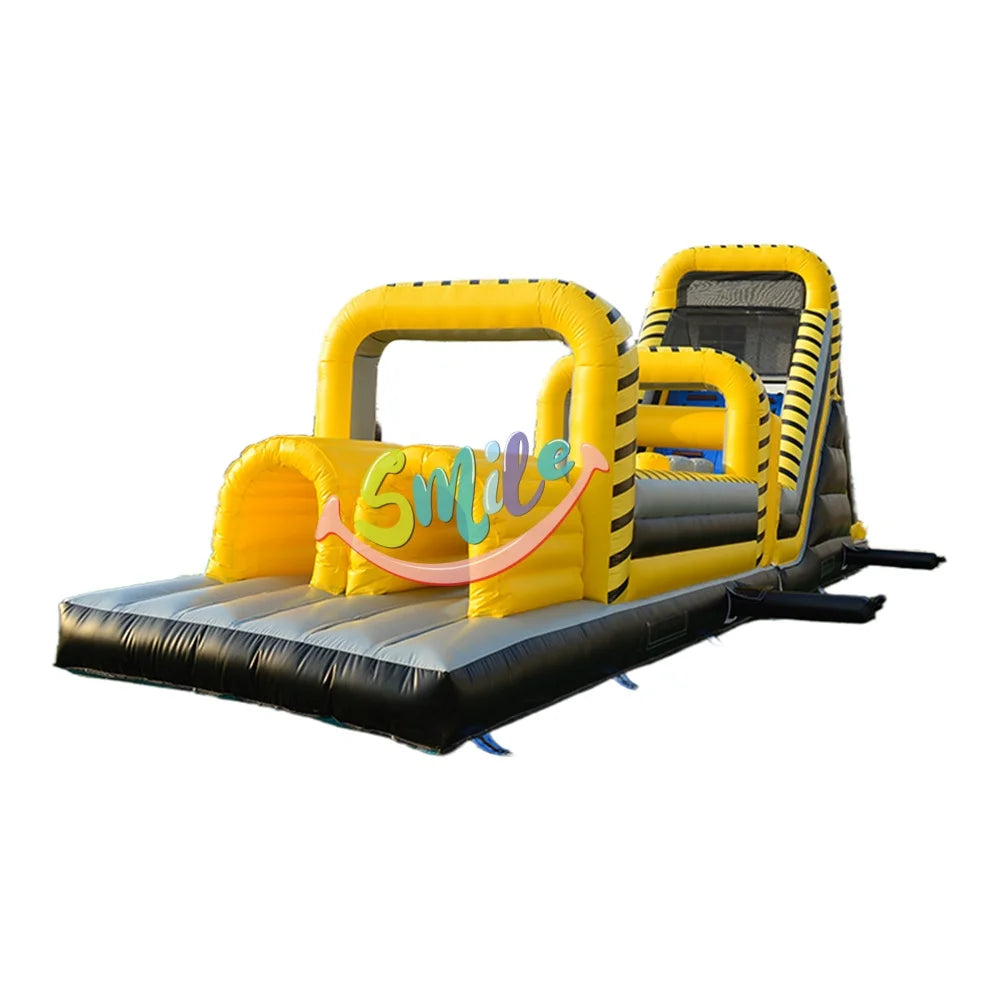 Commercial Inflatable Sport Game Interested Giant Interactive Games Yellow Inflatable Obstacle Course for Kids