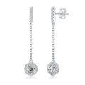 Wholesale Beautiful Jewelry 925 Sterling Silver Moissanite Stone Bridal Dangle Stud Earring