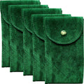 Premium Microfiber Cloth and Green Velvet Drawstring Watch Pouch with Insert for Shopping Bags