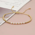Go2boho New Gold Bead Pearl Bracelet for Women Friendship Adjustable Fashion Jewelry Gift