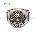 2022 Creative Spade Skull Titanium Steel Rings Retro Personality Stainless Steel Mens Ring