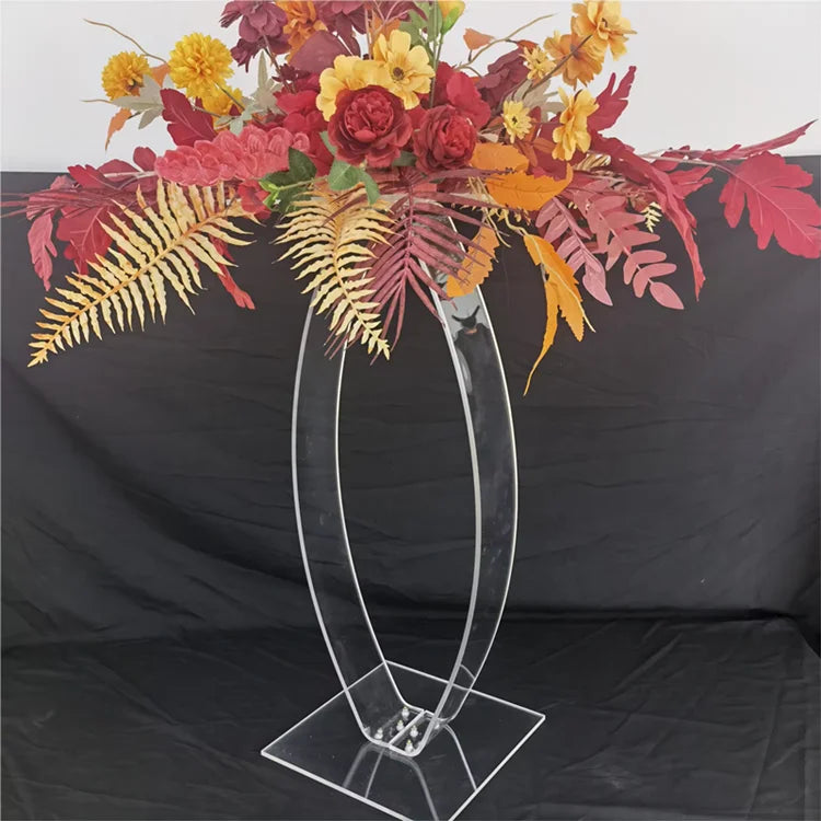Gaojian New Wedding Table Centerpiece Acrylic Flower Vase Stand 80cm Romantic Style for Hotels Parties Wedding Halls Decoration