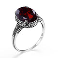 Vintage Jewelry Women Price 925 Sterling Silver Engagement Wedding Statement Diamond Pearl Stone Garnet Finger Heart Crystal