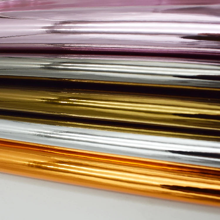 Metallic High Glossy Pu Fabric Leather for Handbag for Shoes