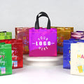 In-stock Aluminum Film Laser Film Birthday Gift Bags Non-woven Fabric Bags Eco-friendly Shopping Handbags