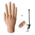 Silicone Mannequin Display Flexible Movable Nail Practice Hand Artificial Simulation Hand Finger Display Bracket for Acrylic