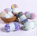 Top Fashion Polyester Fancy Gradient Paper Knitting Butterfly Yarn for Crochet Hat
