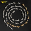 Fashion High Quality New Design Brass Rope Chain Hip Hop 18k Gold Plated Full CZ Diamond Chain Rope Link