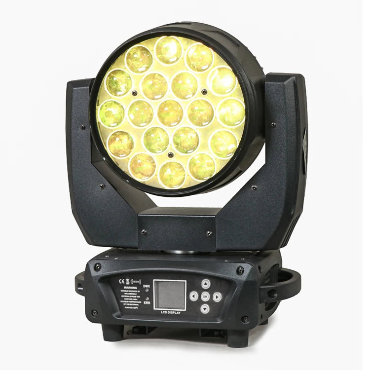 19*15W Rgbw 4In1 Led Zoom  Dmx Big Bee Eye Moving Head Light Wash Par Moving Head Led Light for Stage