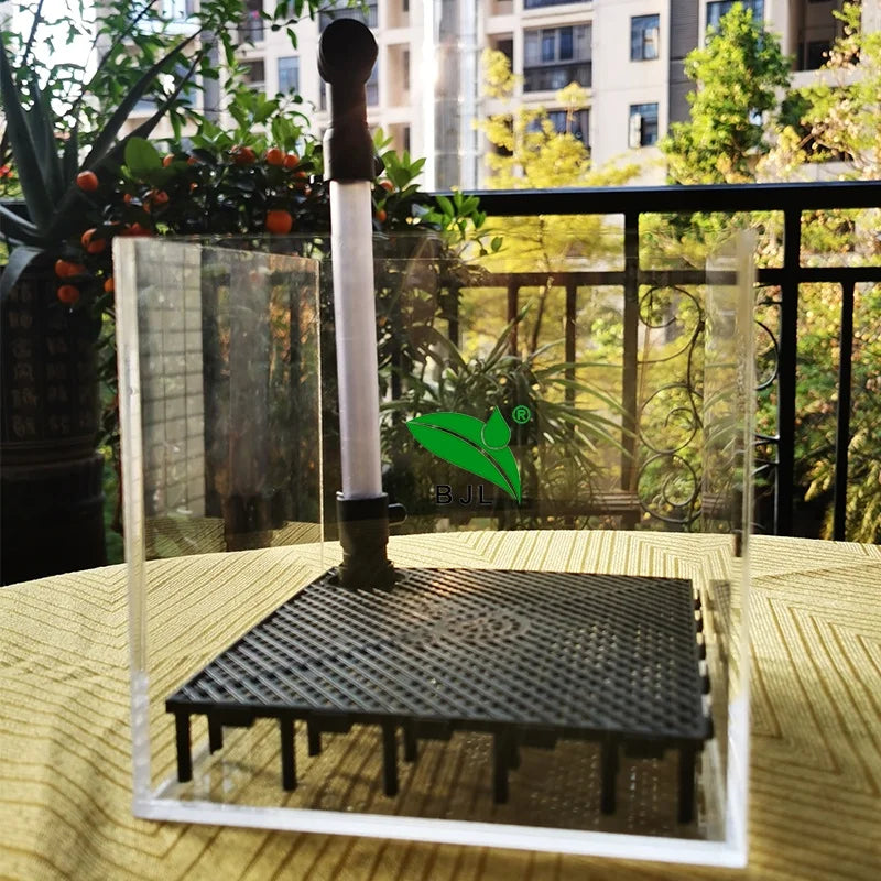 Square Transparent Acrylic UGF Filter Aquarium Box for Shrimp Fish Tank Aquatic Grass Breeding Landscape Box Home Decoration