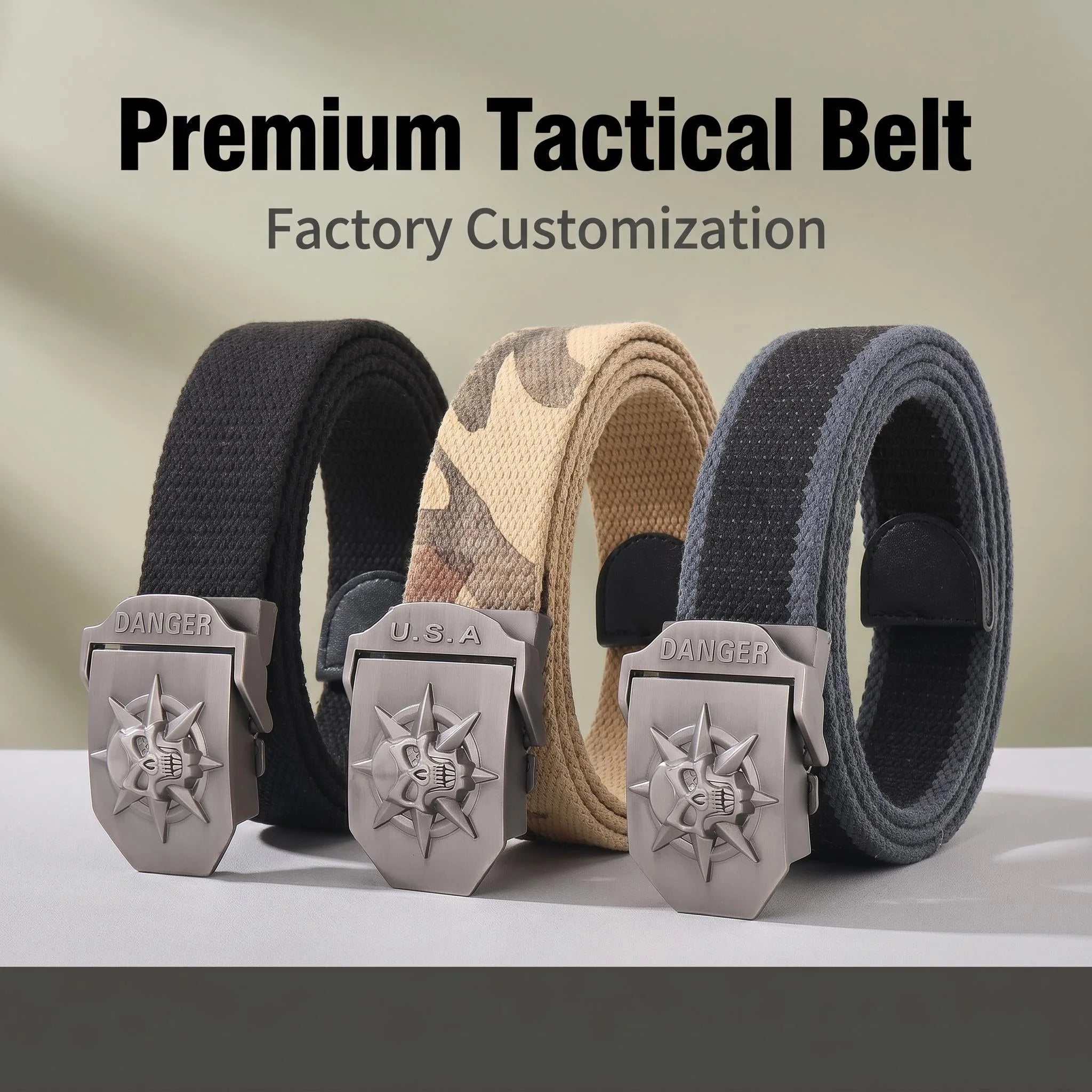 Wholesale Factory Customized Outdoor Training Alloy Buckle Knitting Machine Casual Men's Polyester Belt
