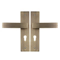 Modern Luxury European Zinc Alloy Material Lever Door Handle Plate Interior Door With Safety Key Home Office Privacy Locks Set