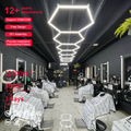 Dropshipping Popularity Honeycomb Shape Barber Shop Lighting Hexagonal Led Light 110V-240V