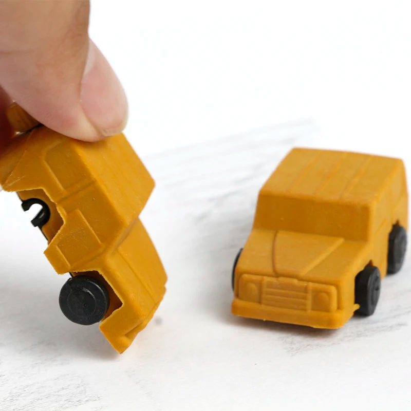 Promotion Soododo Stationery Set 3D Truck Shaped Pencil Eraser for Kids Assorted Colors EN71 Certified