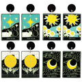 Hot Selling Popular Personality Fashion Star Moon Sun Skull Tarot Earring Set for Women