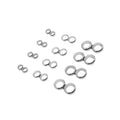 Silver Color Stainless Steel Two Jump Rings Fishing Tackle Connectors for Jewelry Making Weld Together