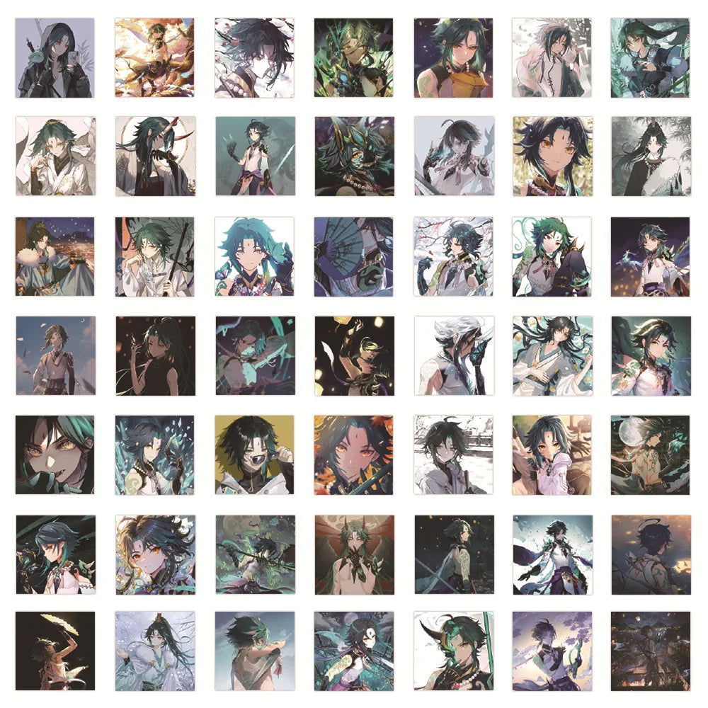 Newly 60PCS classic video gaming mini poster Xiao Genshin impact sticker