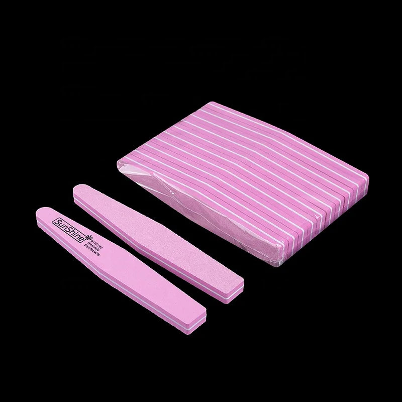 Wholesale Pink Sponge Sanding Block 100/180 Diamond EVA Sponge Nail Buffer