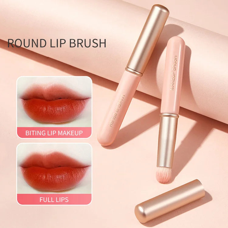 New Popular Lip Brush Silver Cap GECOMO No Brush Mark Lipstick and Concealer for Easy Blending Lip Brush With Cover
