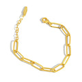 Wholesale 5mm Minimalist Paperclip Bracelet 925 Sterling Silver Chain Bracelet Rhodium 18K Gold Plated Bracelet Women