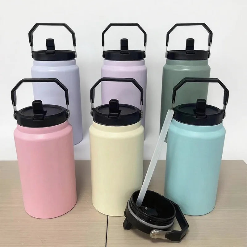New Style Fashion Sublimation Tumbler Stainless Steel Custom Logo Powder Coated 50oz 32oz 40oz Tumbler Cups With  Lid