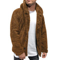 New Fleece Coat Fluffy Cardigan Hooded Teddy Coat Plus Size Loose Cardigan Sweaters Pure-colour Loose Casual Plush Jacket