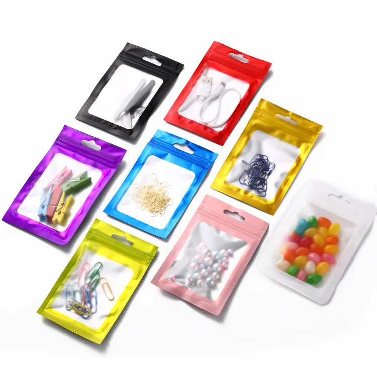 Low MOQ Zip Lock Bag for Jewelry for Necklaces Earrings Gemstones Moisture-Proof Plain Ziplock Pouches Packaging Manufacturers
